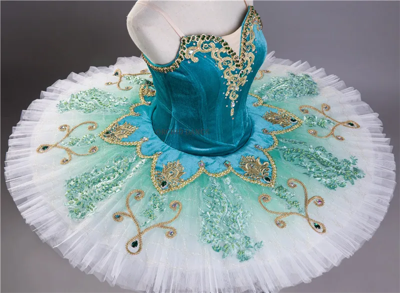 Professional Performance Wear Kids Girls Green Classic Nutcracker Ballet Tutu Costumes