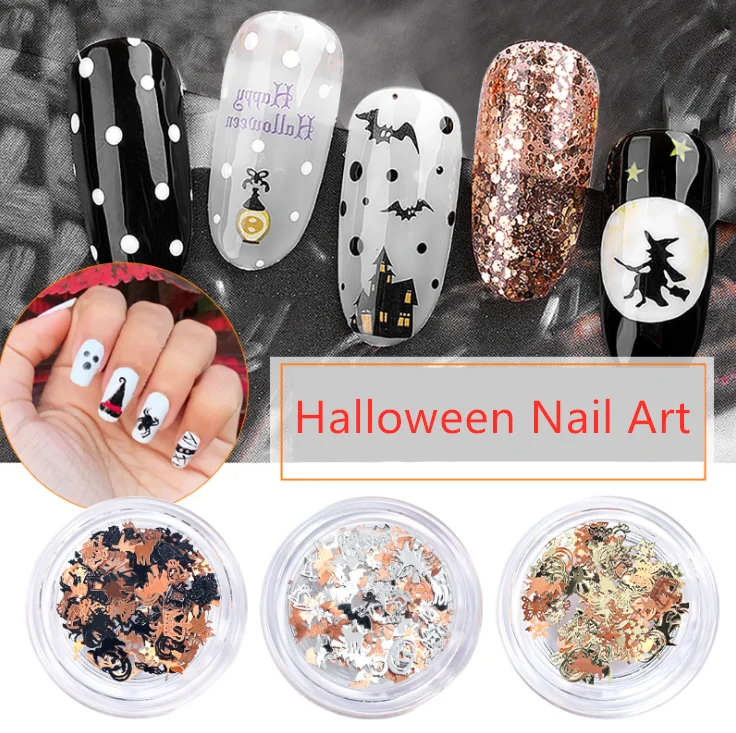 Аксессуары для ногтей на Хэллоуин металлическая бабочка ведьма летучая мышь снег аксессуары для ногтей на Хэллоуин