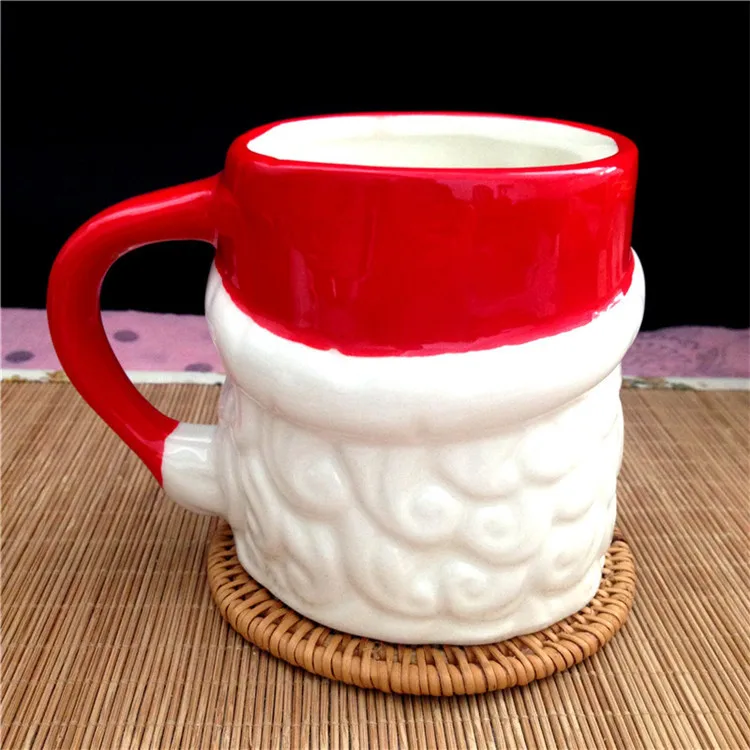 Christmas Decorations Creative Art Coffee Tea Cup 3d Santa Claus Ceramic Mugs