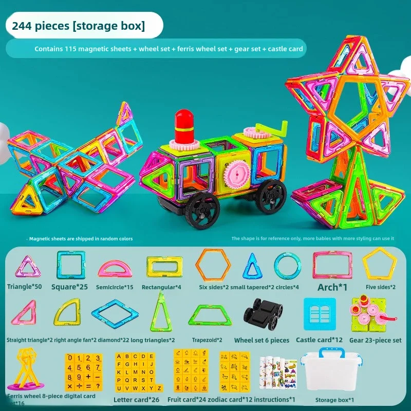 High Quality Colorful 3D Magnet Puzzles Kids Education Building Block Toy Magnetic Plate