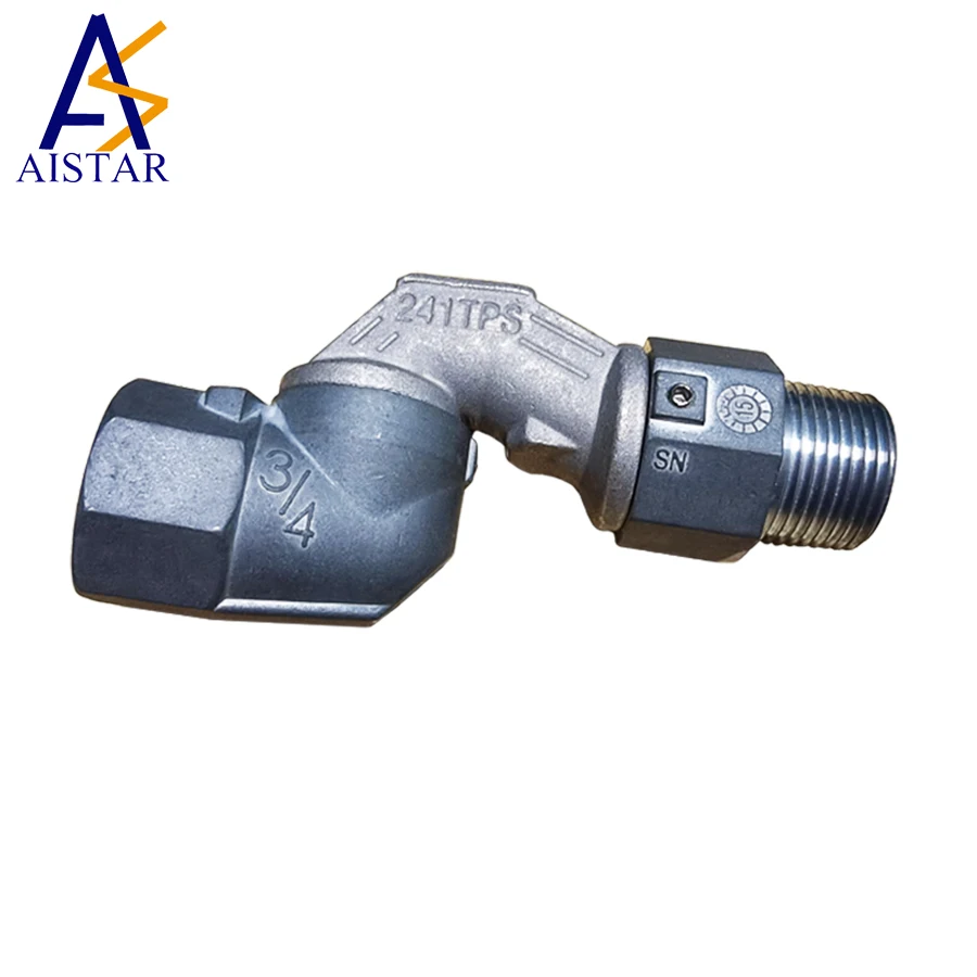 Zinc Alloy 90 degree Swivel /241TPS Series Hose Swivels /Fuel Nozzle Fitting for Fuel Dispenser