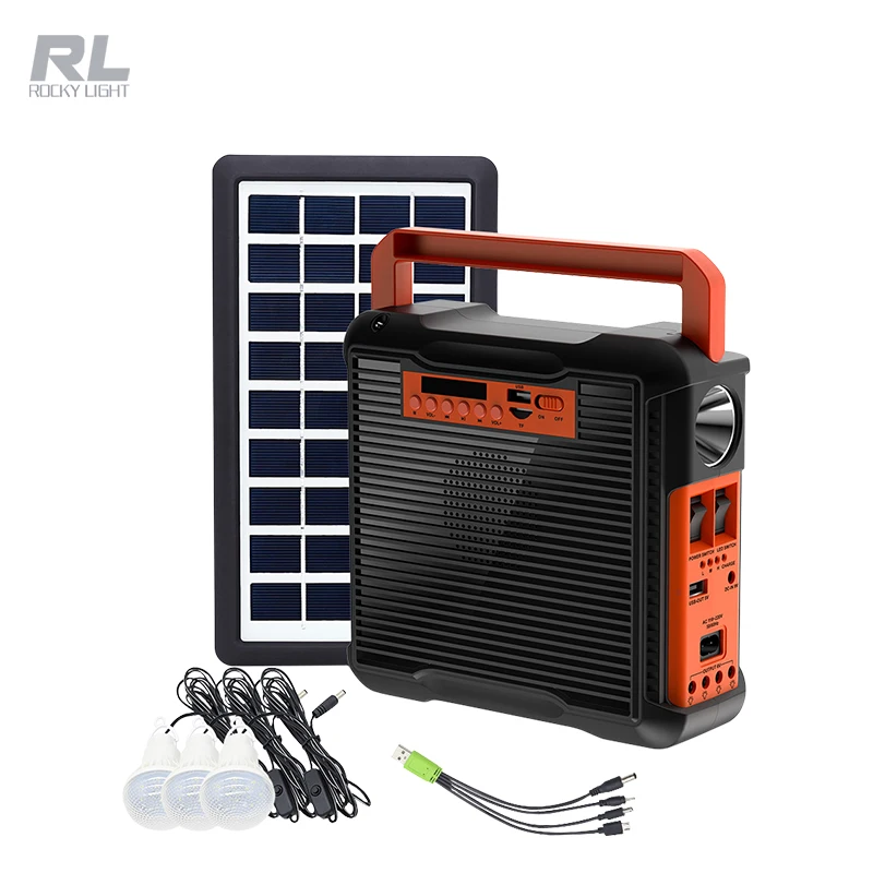 Solar portable emergency radio lamp