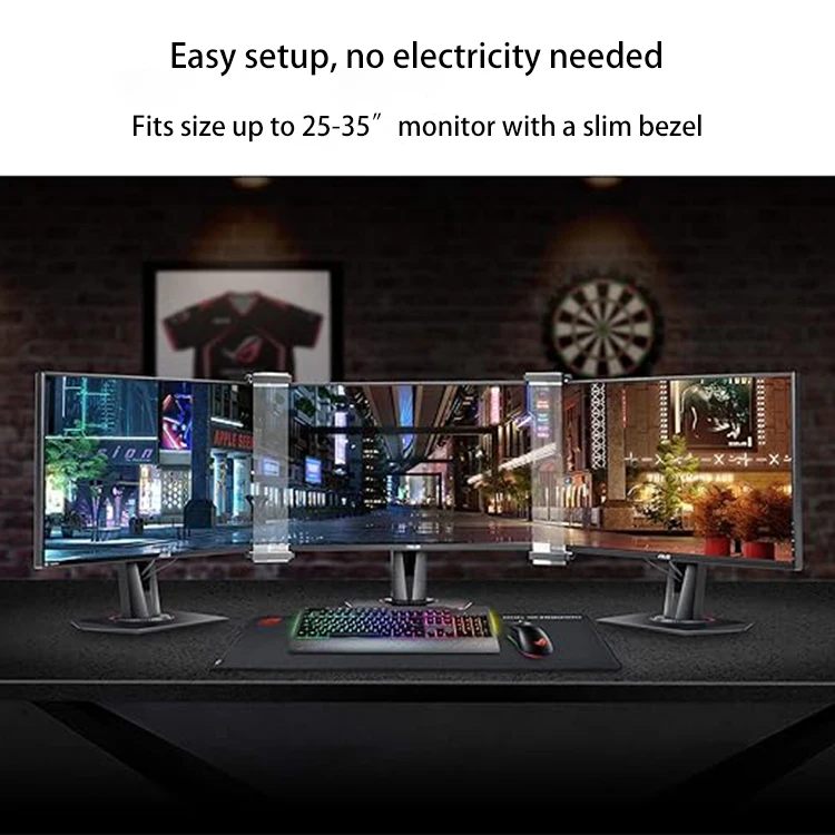 Three-Screen Display Triple monitors edge elimination Optical ROG bezel free kit Seamless Splicer Racing Simulator Accessories