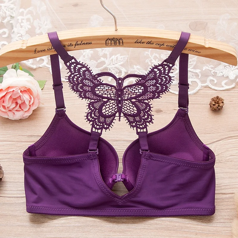 
1944 Wholesale Comfortable Lingerie Beautiful Back Butterfly Embroidery Bra 