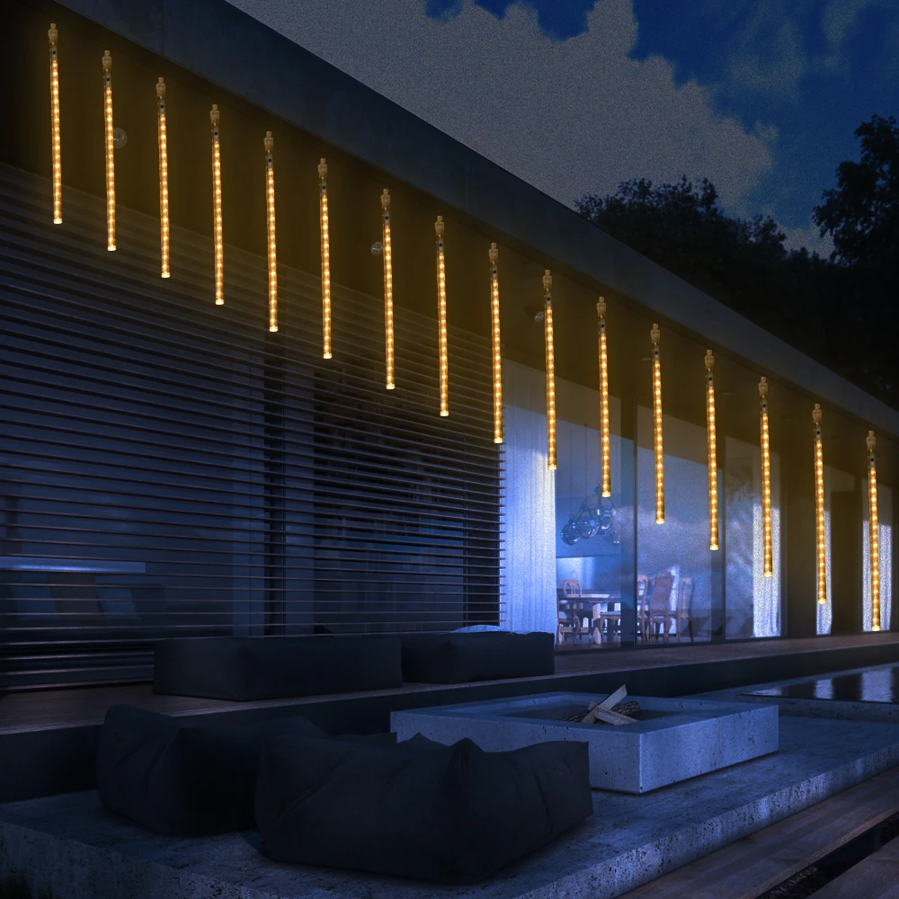 2019 top quality holiday LED outdoor meteor shower christmas  luces de navidad solares  solar string light