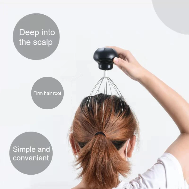 
Health Comfortable Head Relax Hypnotic Product Electric Vibration Massager Scalp Iron Steel Net octopus Body Head Crawler 