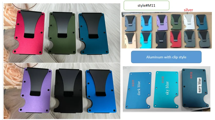 Aluminum Alloy Credit Card Holder Minimalist RFID Blocking Aluminum Metal card wallet
