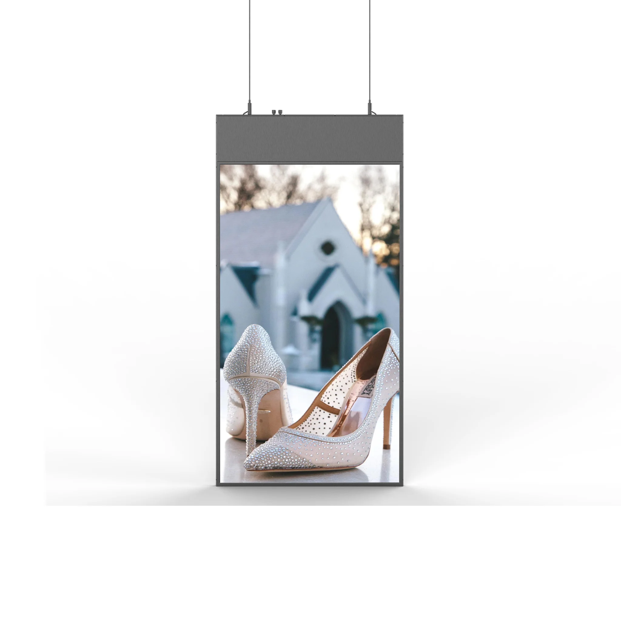 Vmision 43 дюймов ультра тонкий двойной боковой Потолочный подвесной Android 700 nits digital signage