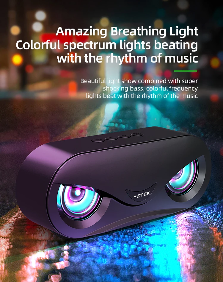 2021 portable colorful led speakers wholesale Wireless stereo bluetooths Speaker With LED Light