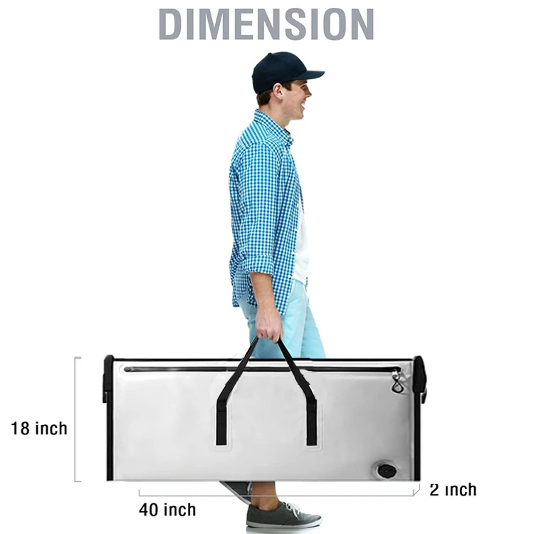 Custom Logo EVA PVC TPU Large Sea Fishing Kill Catch Bag Waterproof Insulated Kayak Fishing Fish Chiller Cooling Cooler Bag