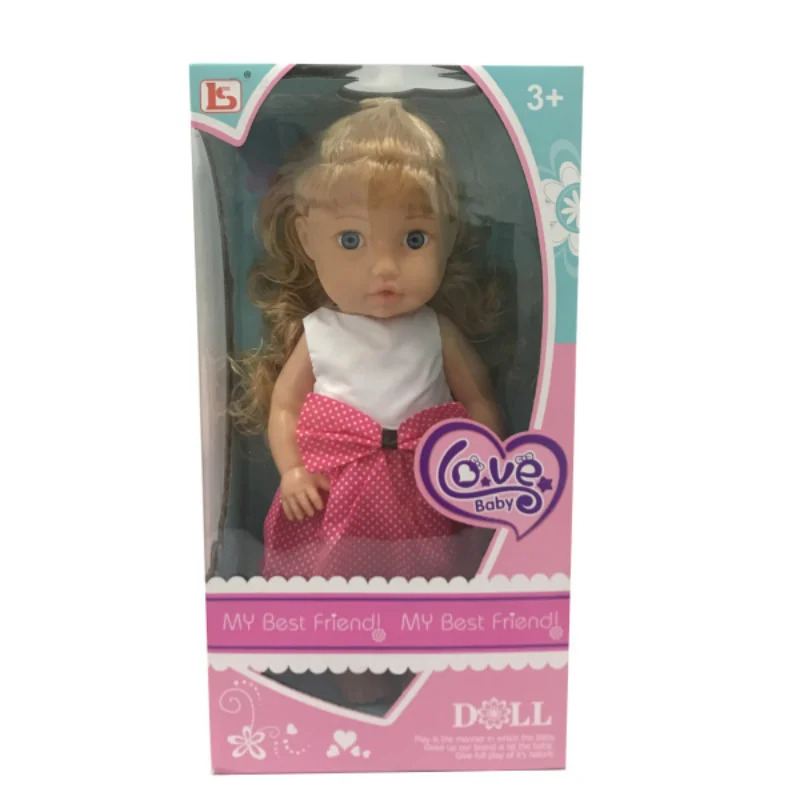 16 Inch Fashion Lovely Kids Doll toy blowing body  head vinyl Baby Doll Toys Doll For Girl