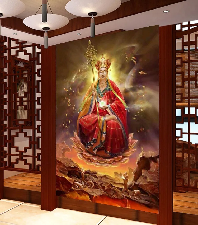 5d Diamond Painting Cross Stitch Ksitigarbha Bodhisattva Buddha Vertical Edition Pasted in the Entrance