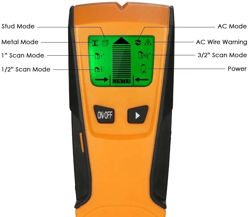 
3 In 1 Stud Finder Wall Detectors Multi-Scanner LCD Digital Wall Detector Metal Wood AC Cable Live Wire Detector 