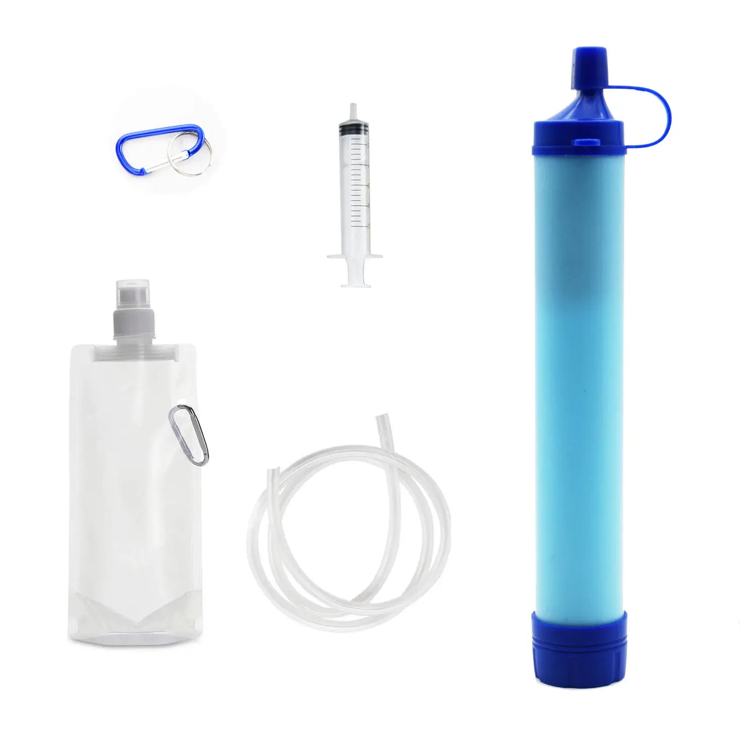 Portable Personal Small Travel Outdoor Survival Emergency Water Filter Straw for Hiking Camping