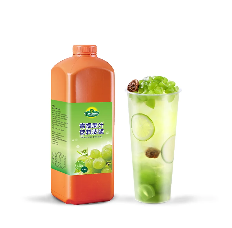 Czseattle Green grape fruit juice syrup fruit juice concentrate fruit flavored drink & beverage for bubble tea raw materials