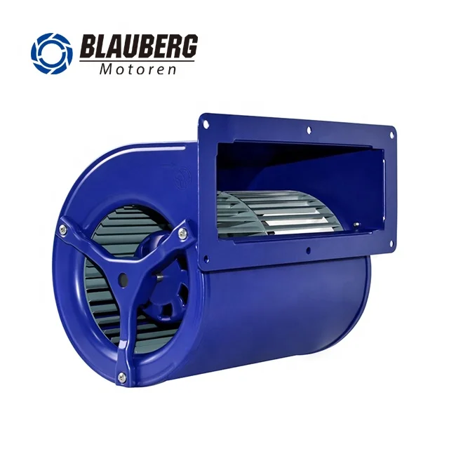 Blauberg galvanized sheet Manufacturer 500 cfm blower double inlet centrifugal blower fan 220v  for  extruders