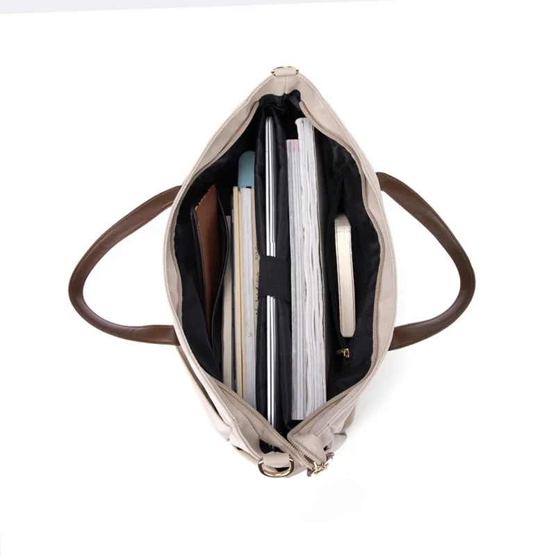 Fashionable Womens Waterproof Oxford Computer Shoulder Bags Handbag Large Business High Quality Laptop Briefcases for Lady