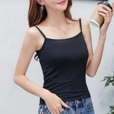 Z0507Small camisole Женская Летняя короткая облегающая универсальная верхняя одежда, топ без рукавов