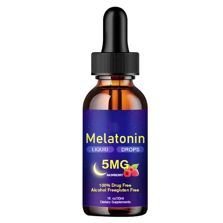 OEM Private Label Melatonin Sleeping Drops Aids Nighttime Vitamin Natural 5mg Liquid Melatonin Drops