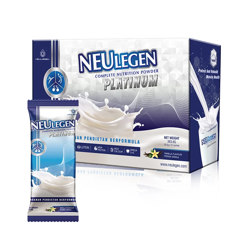 Hot Selling Malaysia Neulegen Platinum Complete Nutrition Flavored Milk Powder with High in Calcium and Protein