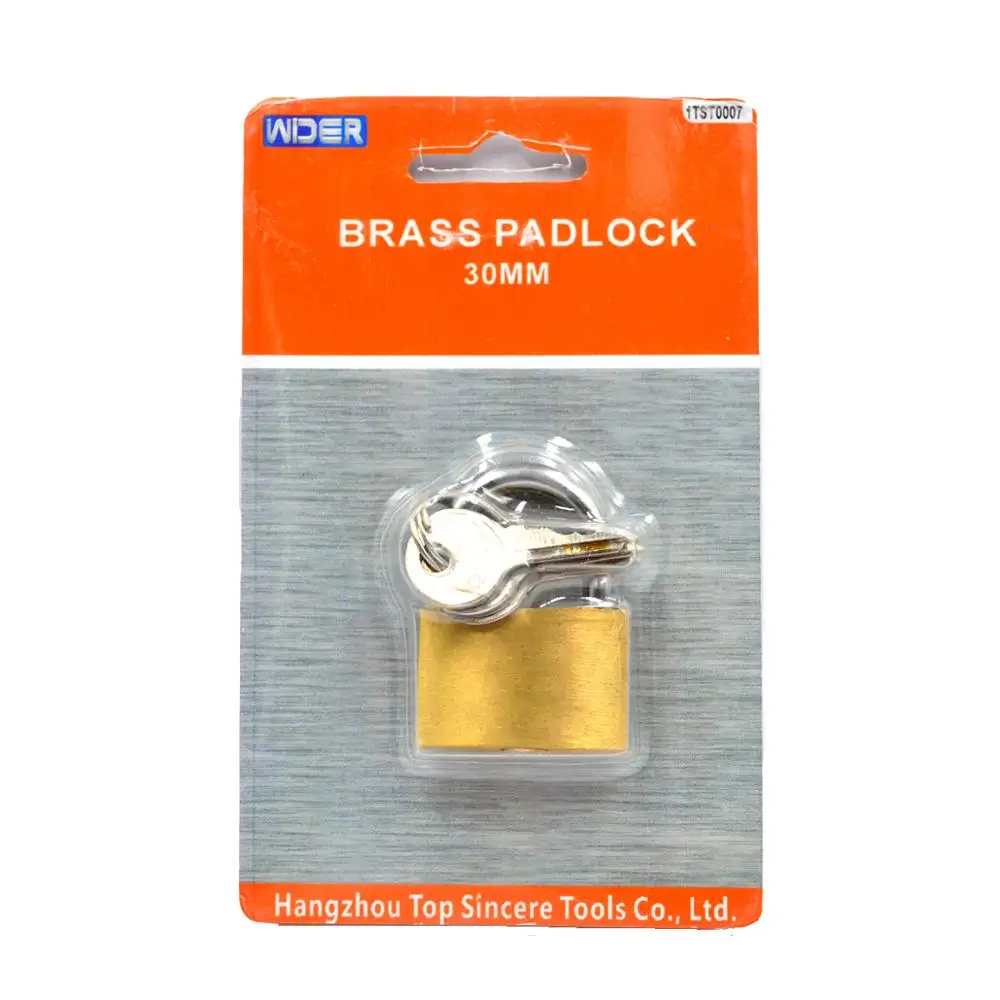 Brass Padlock Set High Security Height Hardened Steel Door Lock Key Set Shackle