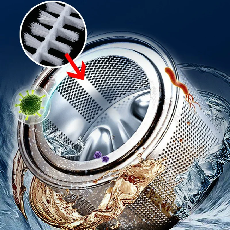 DS4359 Dryer Vent Cleaner Kit Washer Drum Brush Front Load Washer Cleaner Nylon Brush for Washing Machine Cleaning Brush