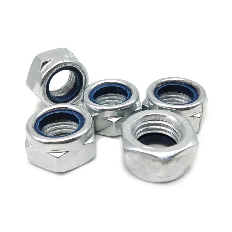 OEM ODM carbon steel din985 din 982 nyloc nylon nylock lock nut nuts machine part