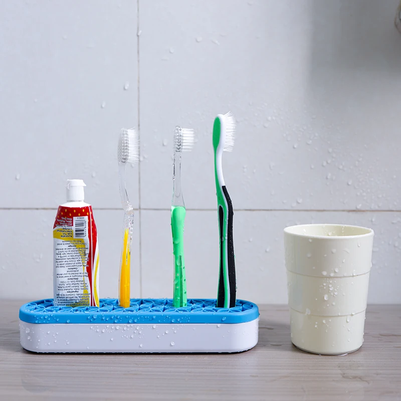 Custom Logo Silicone Brush Holder Washable Brush Organizer Cosmetic Rack Storage Holders Pen Holder for Organizer