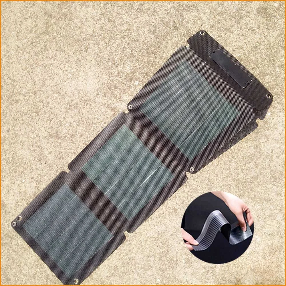 12W portable mini foldable outdoor 18V Solar panel cell with CIGS cells for phone charging high efficient