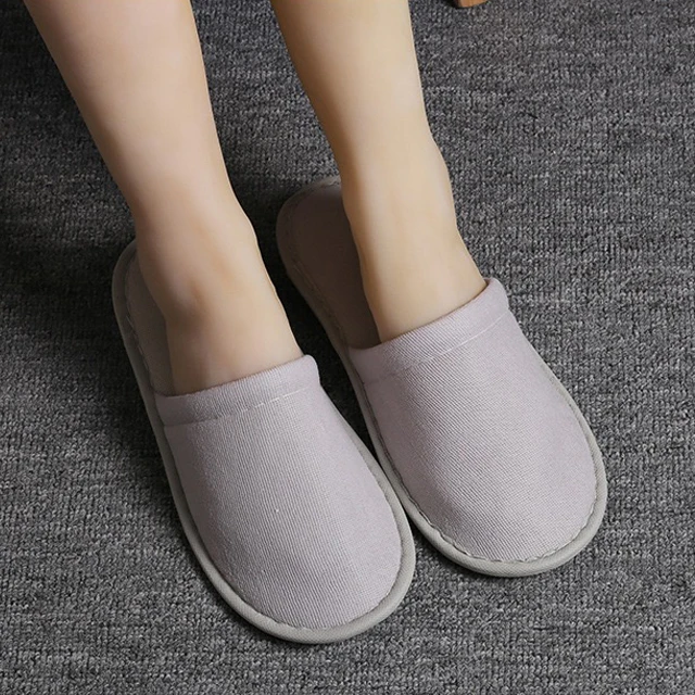 Hotel Slippers Luxury Hotel Environmental Protection Bulk Guests Disposable Tasteless Wool High-quality Non-slip Unisex White
