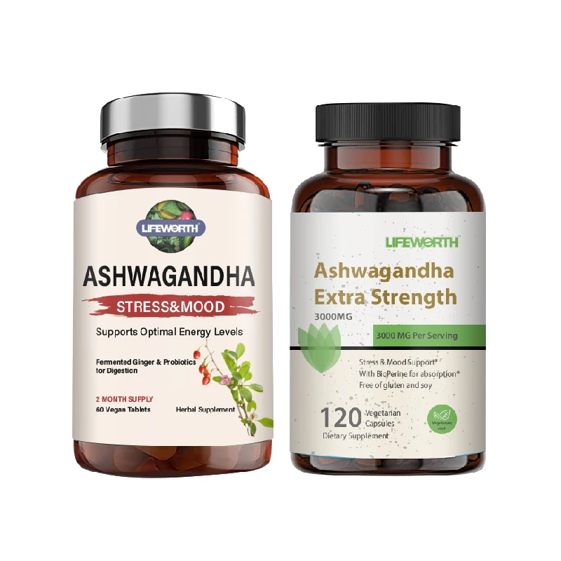 Lifeworth Immune Support Supplement tablets Organic Ashwagandha Root extract with Black Pepper tablets support hormonal balance