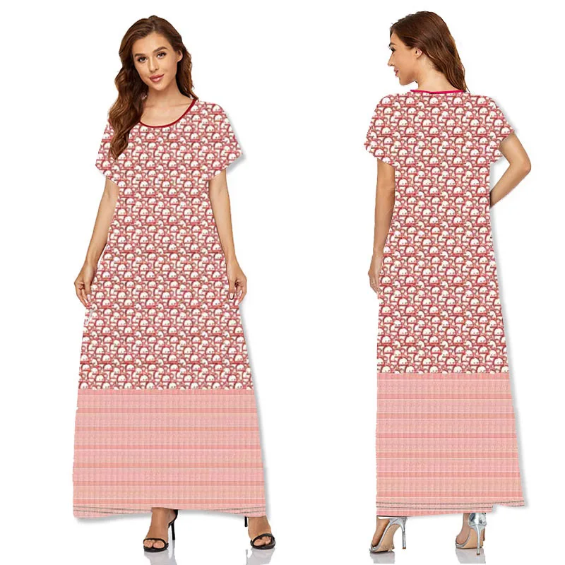 Wholesale 2023 Summer Designer Fashion Branded Elegant Ethnic Clothing Ladies Robe Casual Womans Maxi Dress Dresses