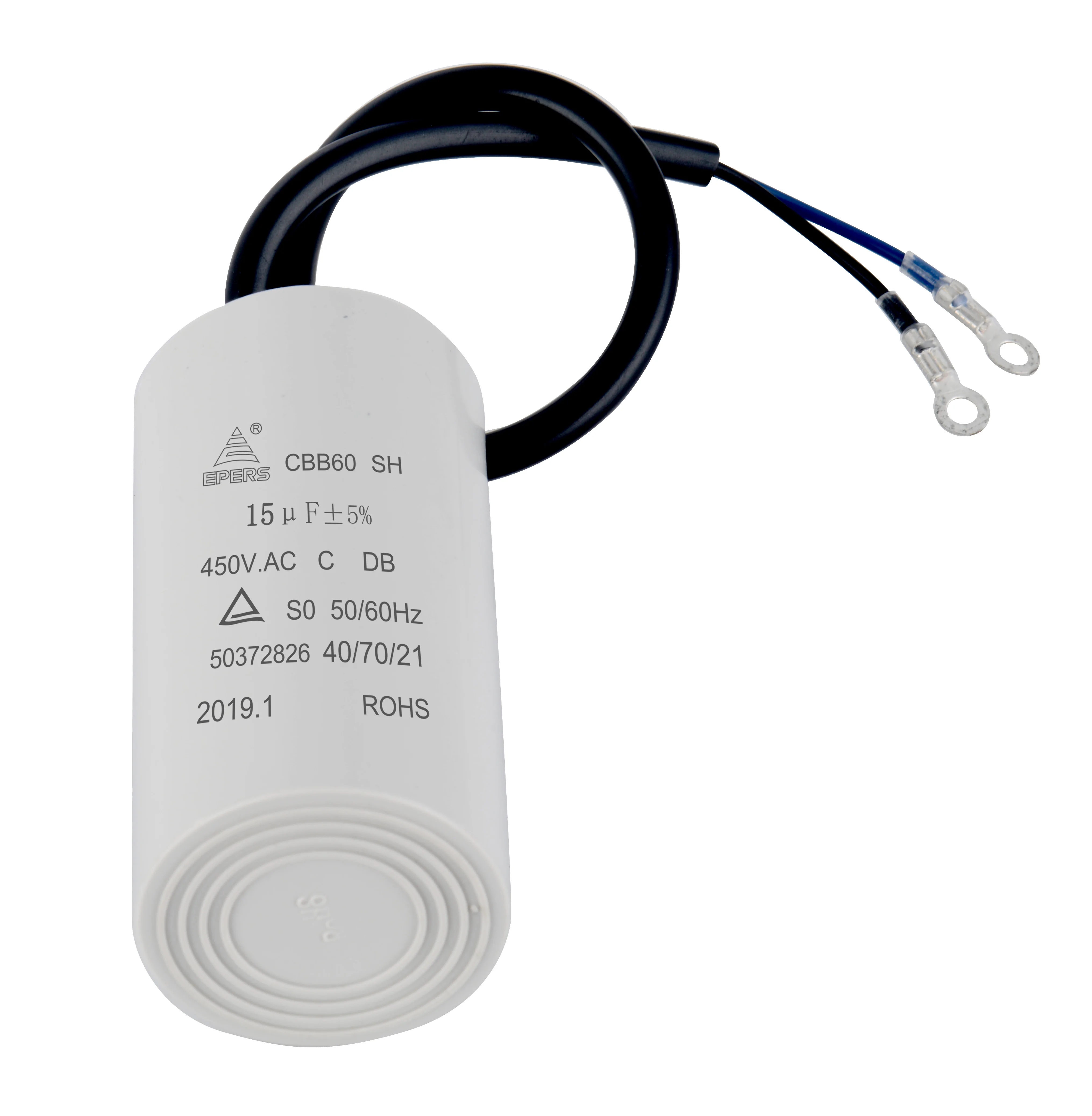 China factory cbb60 refrigeration parts starting capacitor thermal protector