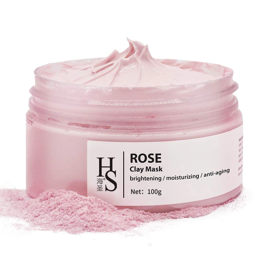 Private label organic bentinite nature Rose Blossom Moisturizing mud Clay Mask OEM/ODM