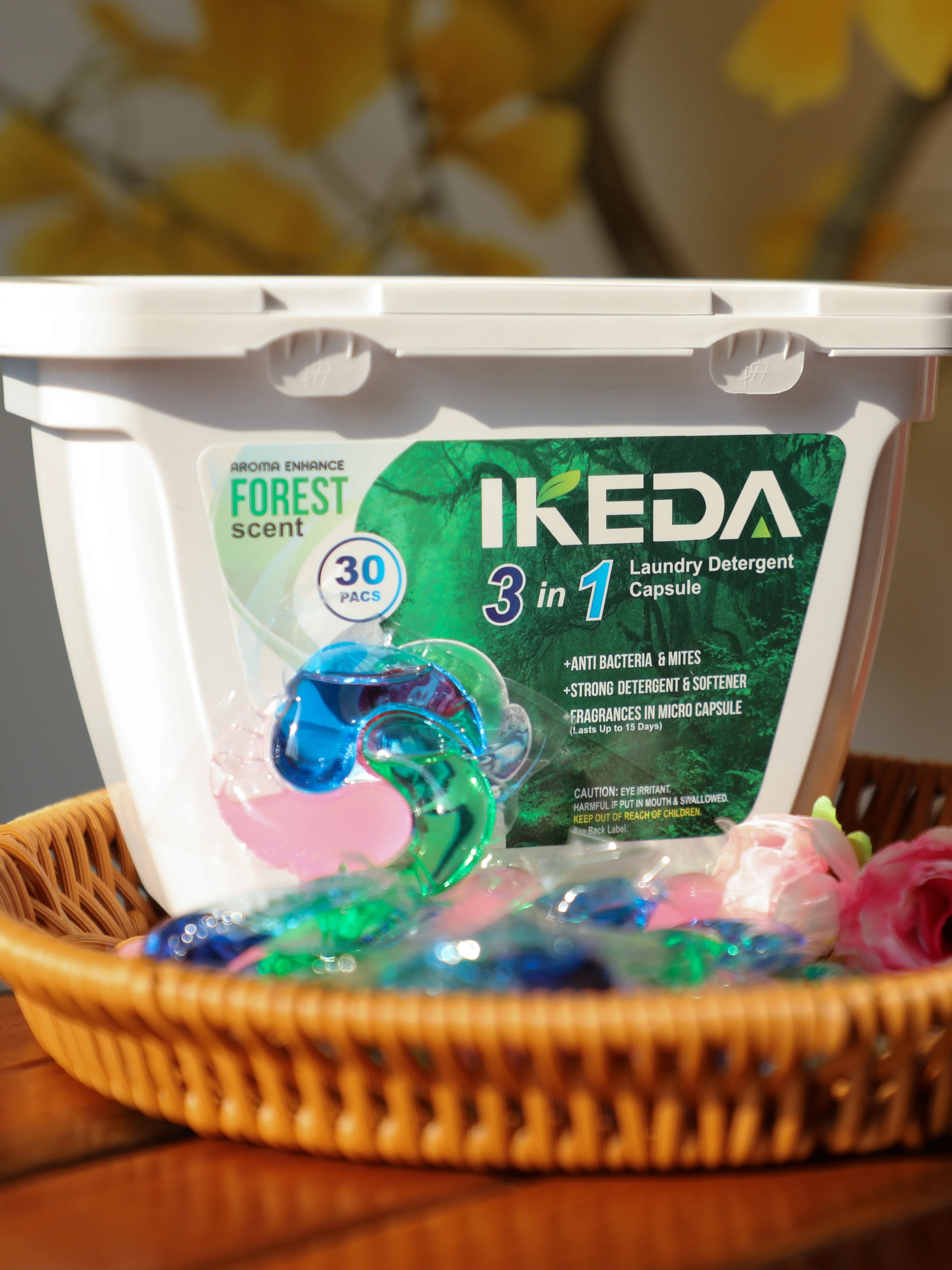 IKEDA Washing powder laundry detergent pods machine yicun laundry detergent capsule biodegradable capsule laundry detergent