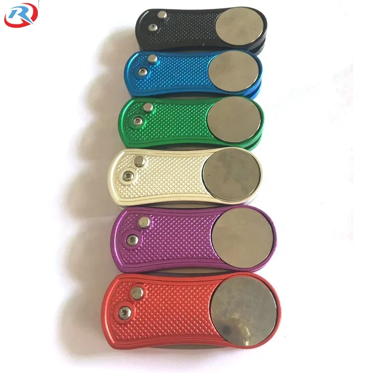 wholesale sale high quality magnetic foldable golf divot repair tools