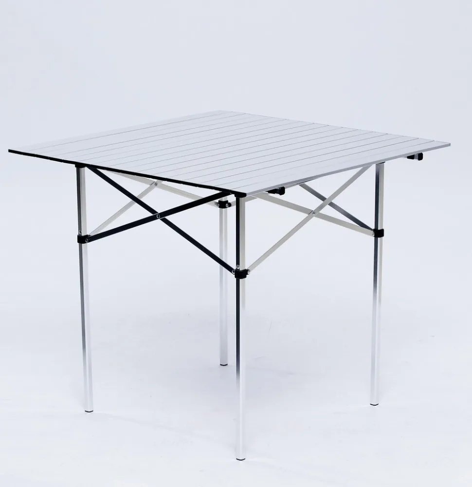 Easy Carrying Small Roll Up Portable Aluminium Folding Picnic Table For Camping