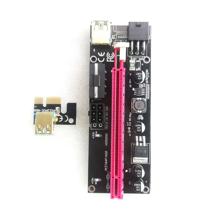 PCI-E 1X до 16X, графический удлинитель, графический процессор, карта адаптера
