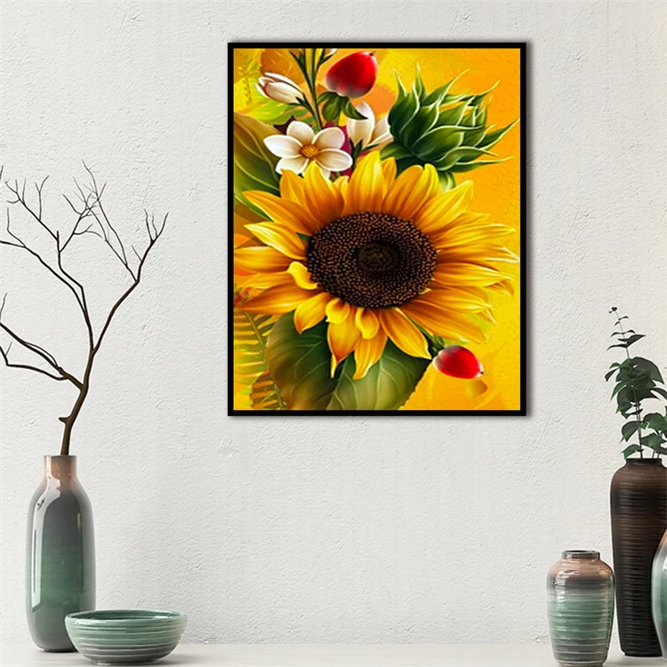 Hot Sale Factory Direct Price Canvas Painting Sunflower Wall Oil Painting