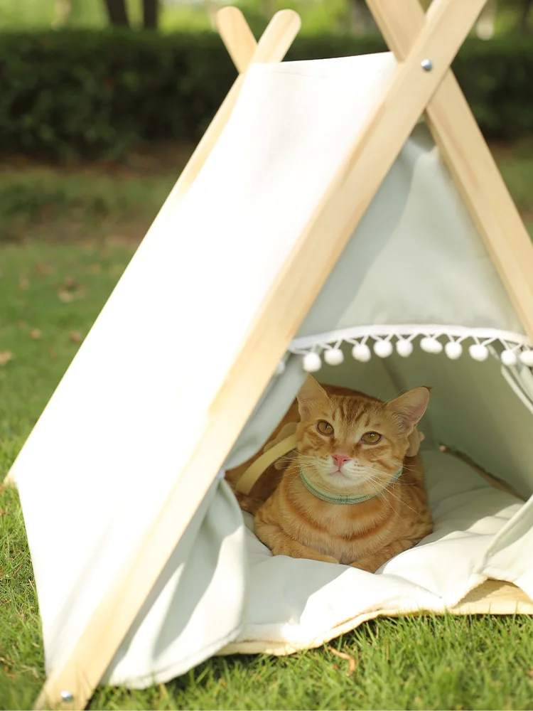 New design Detachable Pet kennel semi closed pet beds cats nest pet teepee tent dog house