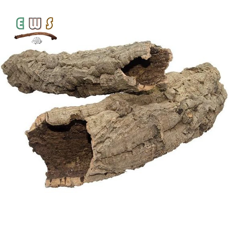 Natural Hollow Driftwood Cork Bark Large Tube Long Aquarium Fish Tank Decoration Reptile Shelter Decor