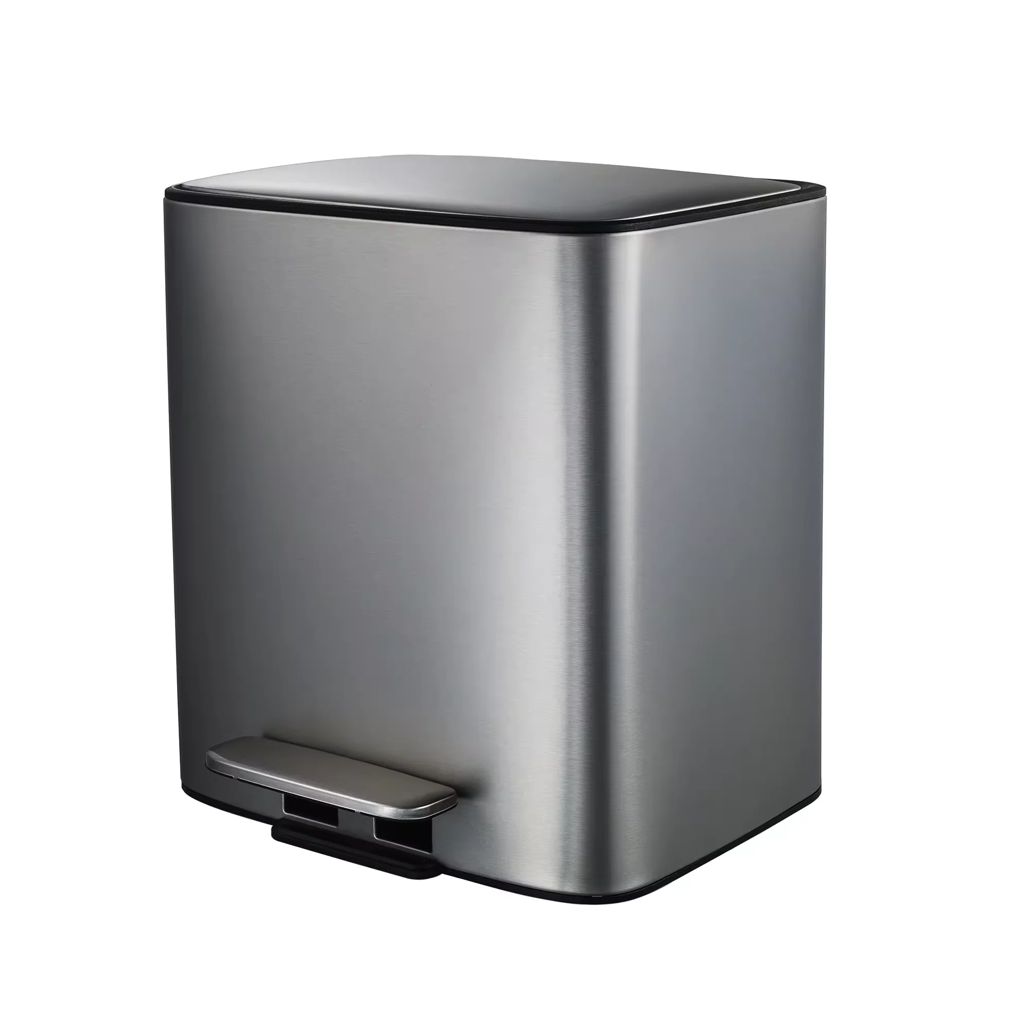 11.5l*2 Recycle Bin Stainless Steel Trash Can Trash Bin With Foot Pedal Soft Close Lid Waste Bins For Kitchen