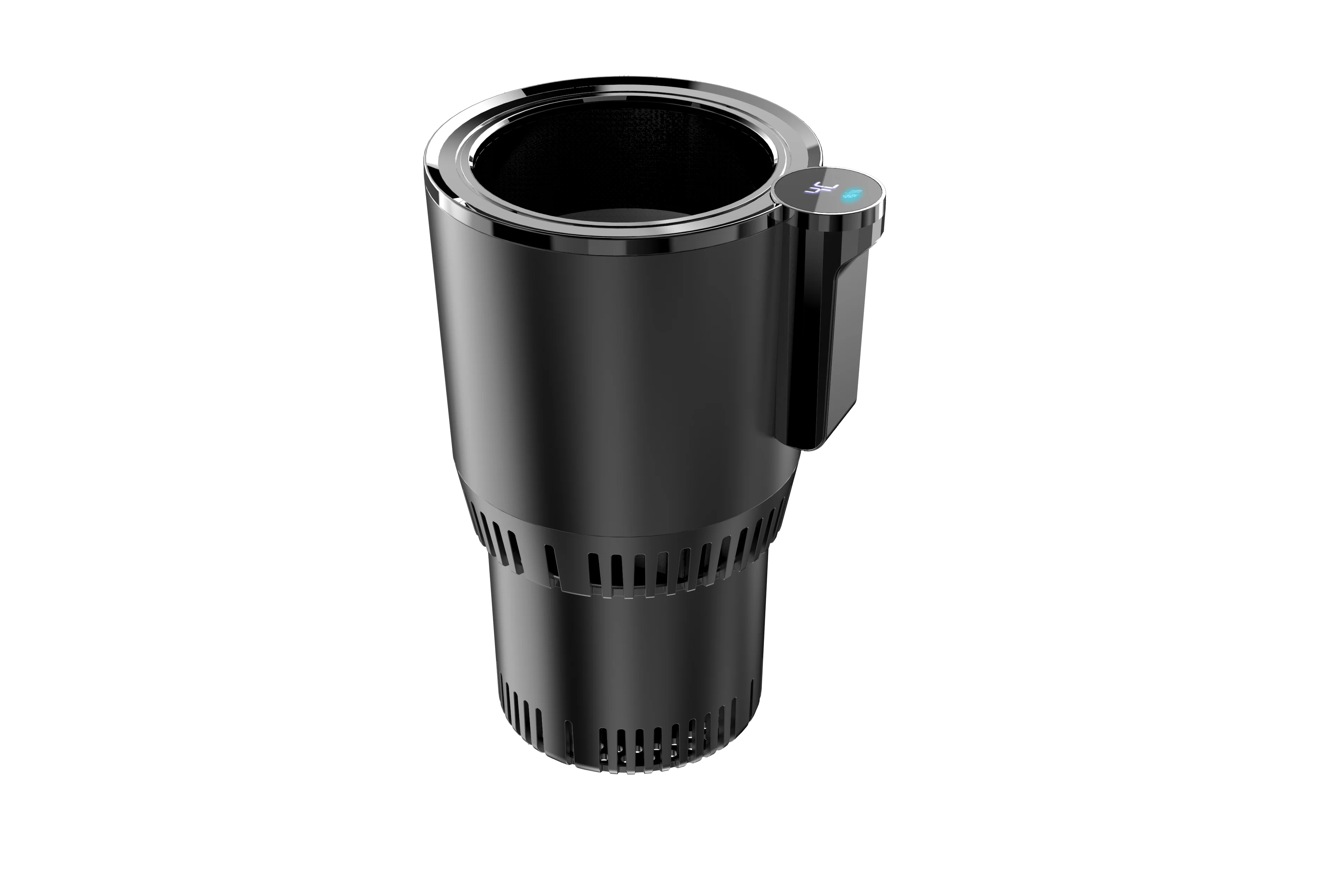 Cross border 12V Car temperature control intelligent cup Quickly car Heating and cooling cup digital display aluminum water cup