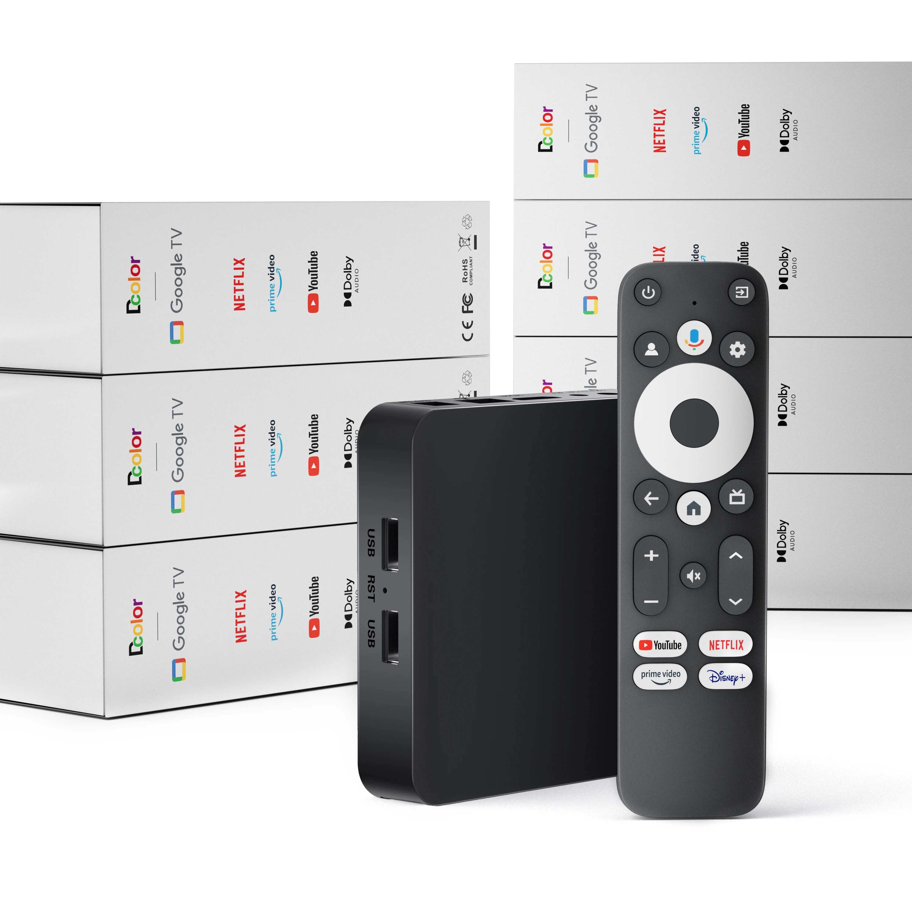 Google tv box GD2 Сертифицированный 4K Amlogic S905 Stb DDR4 2GB 32GB BT 5 0 Android 12 Av1 5G WiFi Custom Smart Tv Box