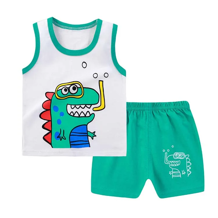 high quality summer cotton kids clothing newborn infant boutique baby boy girl clothes sets