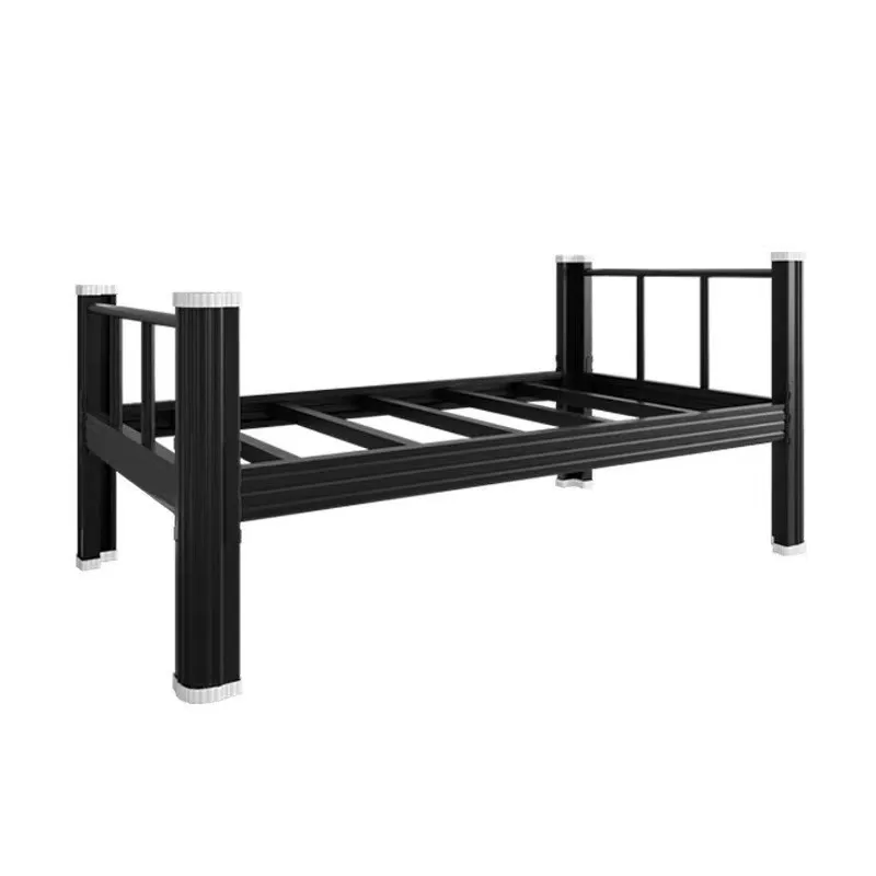 Super quality Steel Single bed Strong heavy duty bed frame with wooden board Metal bed for adults