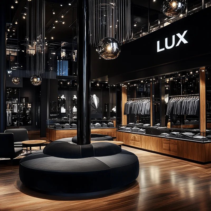 Modern Shopping Mall Boutique Garment Store Retail Garment Display Rack Clothing Store Interior Design