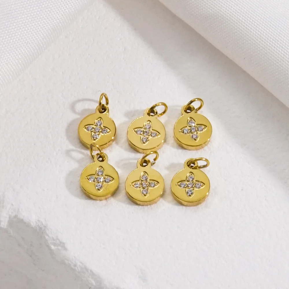 B3270 Wholesale cc charm parts high quality stainless steel charms necklace charm jewelry