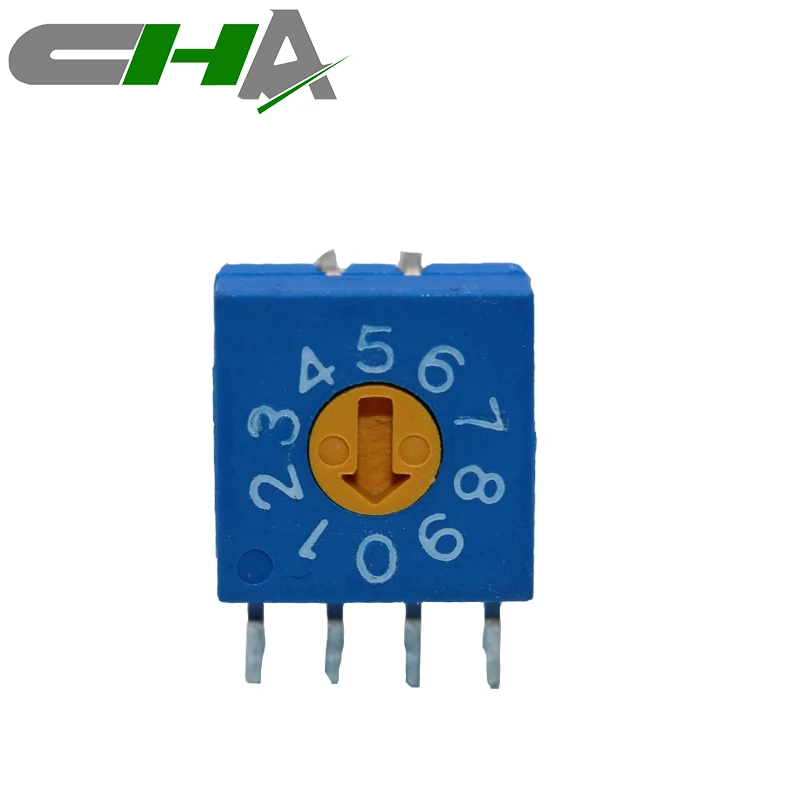 CHA blue rotary switch 10 positions For industrial equipment right angle rotary switch