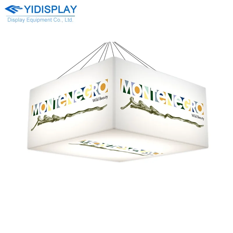 Professional Custom Hanging Fabric Aluminum Tube Lightbox Trade Show Displays Led Backlit Poster Frame Light Box For Exhibition